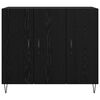 vidaXL Sideboard Black Oak 90 x 32.5 x 80 cm Engineered Wood