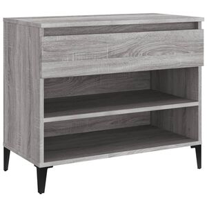 vidaXL Shoe Cabinet Grey Sonoma 70x36x60 cm Engineered Wood