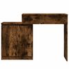 vidaXL Dressing Table with LED Smoked Oak 115x37x110.5 cm