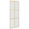 vidaXL Walk-in Shower Wall Gold 80 x 195 cm Tempered Glass