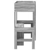 vidaXL Loft Bed Frame with Desk with Storage Grey Sonoma 75 x 190 cm
