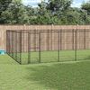 vidaXL Outdoor Dog Kennel Steel 33.88 m²