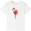 vidaXL Kids'T-shirt Ecru 140