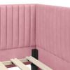 vidaXL Corner Bed Frame with Headboard Pink 80 cm x 200 cm Velvet