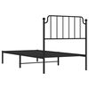 vidaXL Metal Bed Frame without Mattress with Headboard Black 90x200cm