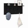 vidaXL Wall-Mounted Coat Rack with Shelf Black Oak 80 x 40 x 12 cm