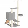 vidaXL Cat Tree with Sisal Scratching Posts Light Grey 130.5 cm