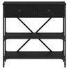 vidaXL Console Table with Drawer Black Oak 100 x 34.5 x 75 cm Wood