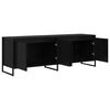 vidaXL TV Cabinet Black Oak 140 x 36 x 49.5 cm Engineered Wood