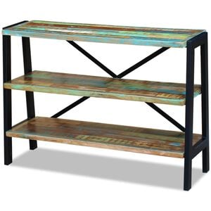 vidaXL Side Table | Multicolour | Reclaimed wood and steel | Small