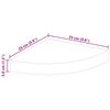 vidaXL Floating Corner Shelf White 25x25x3.8 cm MDF