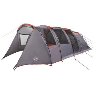 vidaXL Tunnel Tent Grey and Orange 675 x 392 x 210 cm