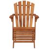 vidaXL Garden Adirondack Chair with Footrest Solid Acacia Wood