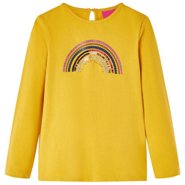 Kids' T-shirt with Long Sleeves Ochre 140