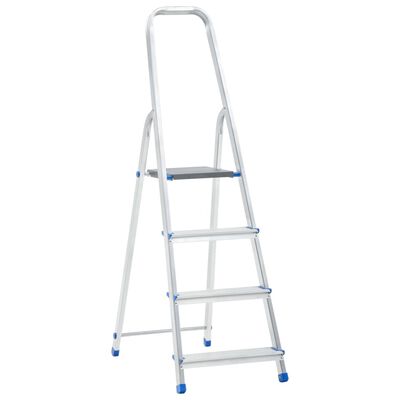 vidaXL Aluminium Step Ladder 4 Steps 150 kg