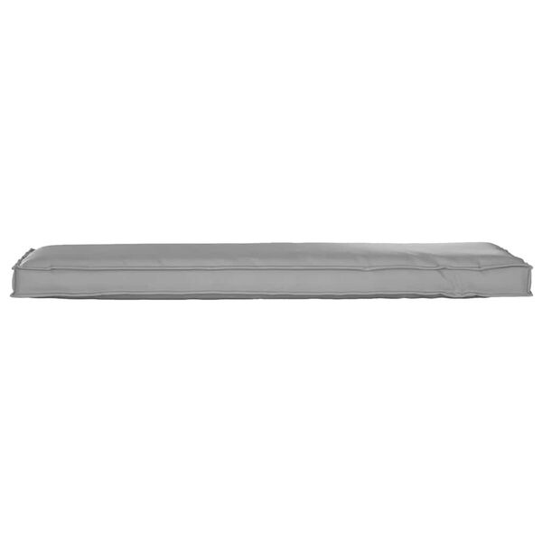 vidaXL Pallet Cushion for Bench Grey 140 x 40 x 8 cm Oxford fabric