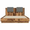 vidaXL Bed Frame with Headboard Old Wood 150 x 200 cm Engineered Wood