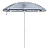 vidaXL Beach Parasol Blue and White 263 x 263 x 272 cm