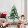 vidaXL Artificial Christmas Tree Snow Flocked with LED Light 150 cm