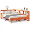 vidaXL Bookcase Bed without Mattress Wax Brown 135x190 cm Solid Wood Pine