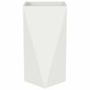 vidaXL Planter 2 pcs White 40 x 40 x 75 cm Steel