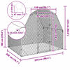 vidaXL Chicken Run with Roof 2.5x2x2.25 m Galvanised Steel
