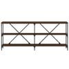 vidaXL Console Table Brown Oak 180x30x75 cm Engineered Wood and Iron