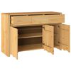 vidaXL Sideboard Drammen Oak 114 x 43 x 75.5 cm Solid Pine wood