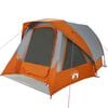vidaXL Camping Tent Cabin 4-Person Grey and Orange Waterproof