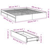 vidaXL Bed Frame with Drawers without Mattress Grey Sonoma 200x200 cm