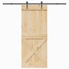vidaXL Sliding Door with Hardware Set 95x210 cm Solid Wood Pine
