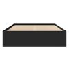 vidaXL Bed Frame without Mattress Black 140x200 cm Engineered Wood