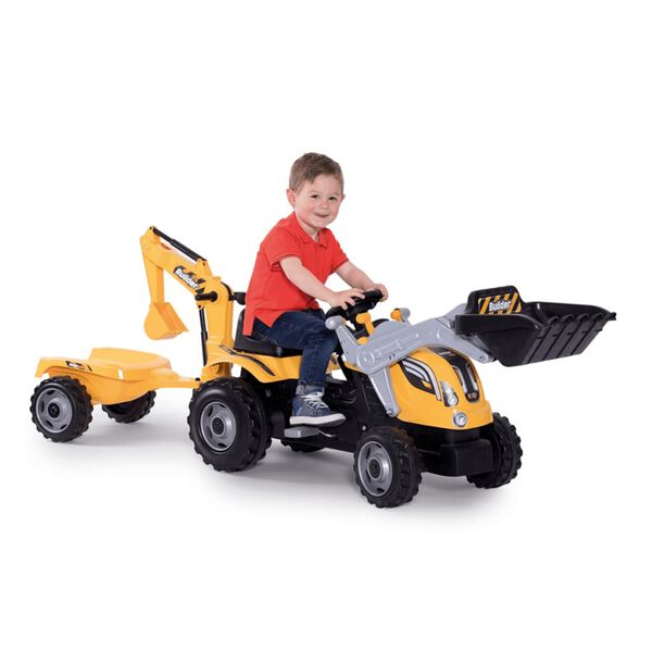 Smoby Kids Tractor and Trailer Builder Max Yellow and Black