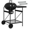 vidaXL Charcoal Grill with Smoker Tubes 91 x 71 x 107 cm Steel Black