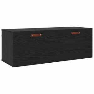 vidaXL Wall-Mounted Cabinet Wall-mounted Black Oak 100 x 36.5 x 35 cm
