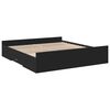 vidaXL Bed Frame with Drawers without Mattress Black 180x200 cm Super King