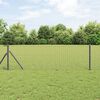 vidaXL Euro Fence Grey 0.6 x 25 m PVC-coated iron