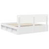 vidaXL Bed Frame with Headboard White 180 x 200 cm Solid Pine Wood