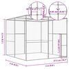 vidaXL Cat Cage 3x3x2.5 m Galvanised Steel