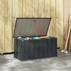 vidaXL Garden Storage Box Black 101 x 56.5 x 50 cm Steel
