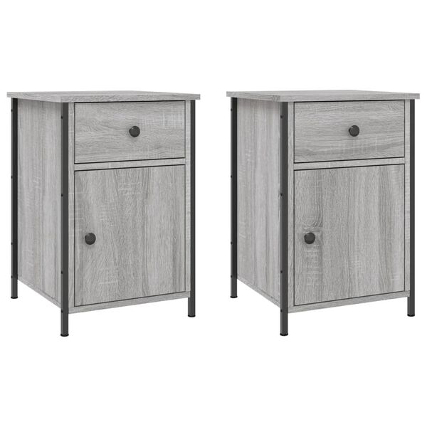 vidaXL Bedside Cabinets 2 pcs Grey Sonoma 40x42x60 cm Engineered Wood