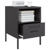 vidaXL Bedside Cabinets 2 pcs Black 36x39x50.5 cm Steel