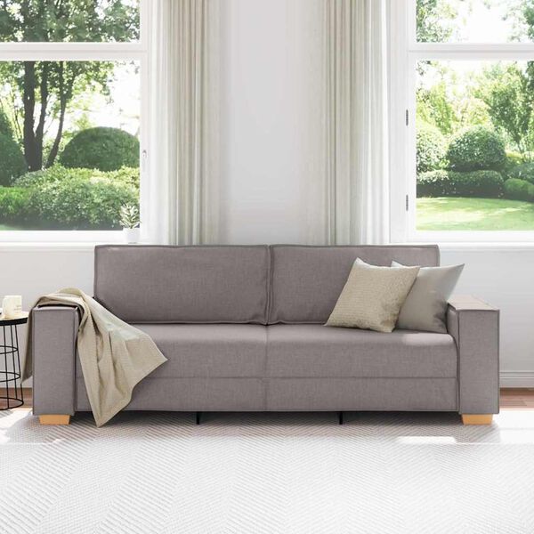 vidaXL Sofa Taupe 220 x 78 x 84 cm Fabric