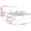 vidaXL Bed Frame with Drawer Black 140 x 200 cm Engineer Wood