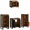 vidaXL Bathroom Furniture Set with Shelf 4 pcs Brown Solid Mango Wood