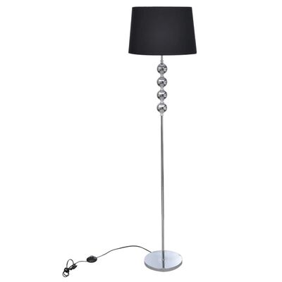 Floor Lamp Shade with High Stand 4 Ball Stack Decoration Black