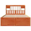 vidaXL Bookcase Bed without Mattress Wax Brown 140x200 cm Solid Wood Pine