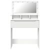vidaXL Bedroom Dressing Tables with Drawer White 80 x 39.6 x 135 cm