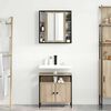 vidaXL Bathroom Furniture Set with Shelf 2 pcs Brown Engineered wood