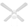 vidaXL Ceiling Fan with Light 106 cm White